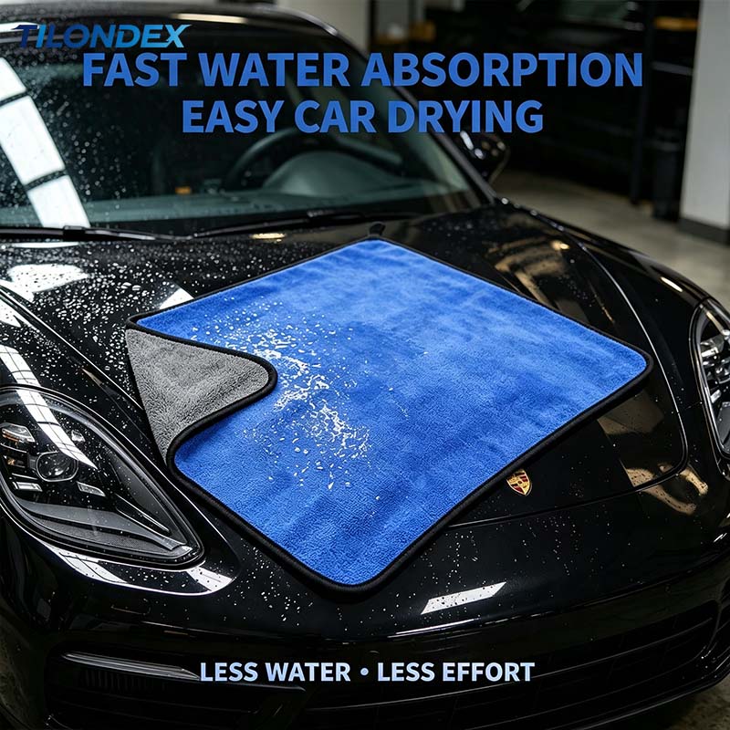 Microfiber Towel Detailing - TILONDEX Blue Microfiber Car Detailing Towel